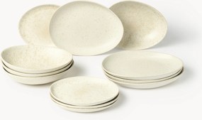 Conjunto de loiça artesanal de forma orgânica Macey, 4 pessoas, conjunto de 12