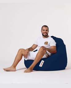 Pufe de Jardim Premium XXL – Azul Escuro – 115x130x39 cm | Tribo Home