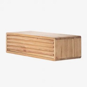 Consola De Entrada De Parede 80x30 Cm Em Madeira Deleyna Castanho Madeira - Sklum