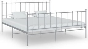 Estrutura de cama 180x200 cm metal cinzento