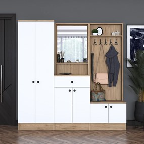Cabide P6 – Nogueira e Branco – 179,4x182,8x35,5 cm