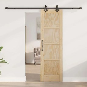Porta Deslizante com Conjunto de Hardware "ORKDAL" Madeira Sólida de P