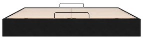 Estrutura de cama otomana sem colchão 160x200 cm veludo preto