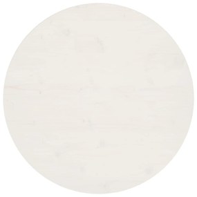 Tampo de mesa pinho maciço Ø80x2,5 cm branco