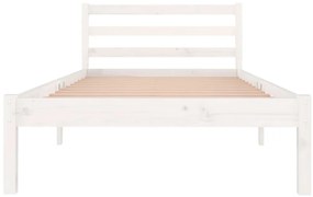 Estrutura de cama 90x200 cm pinho maciço branco