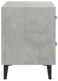 Mesas de cabeceira 2 pcs 40x35x47,5 cm cinzento cimento