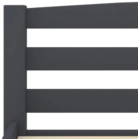 Estrutura de cama 160x200 cm pinho maciço cinzento-escuro