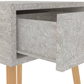 Mesas de cabeceira 2 pcs derivados madeira cinza cimento