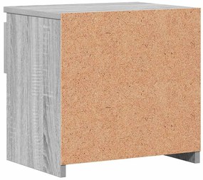 Mesa cabeceira 2pcs 40x30x39cm derivado madeira cinzento sonoma
