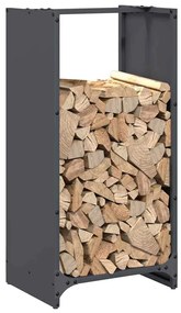 Suporte para lenha 40x30x80 cm aço laminado a frio antracite