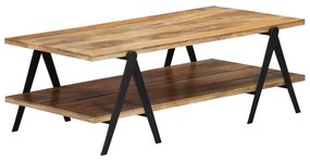 Mesa de centro em madeira de mangueira maciça 115x60x40 cm