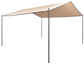 vidaXL Gazebo tenda com toldo 4x4 m aço bege