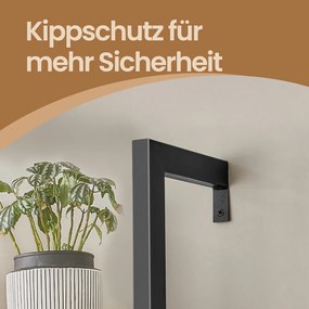 Estante de 6 prateleiras tipo escada para livros 30 x 60 x 204,8 cm castanho-preto