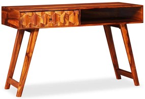 Secretária em madeira de acácia maciça 118x50x76 cm