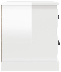 Mesa de cabeceira 60x39x45 cm branco brilhante