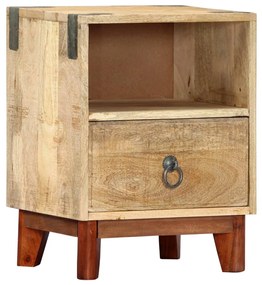 Mesa de cabeceira 40x30x52 cm madeira mangueira áspera maciça
