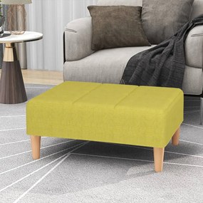 vidaXL Apoio de pés 78x56x32 cm tecido verde