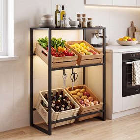 Estante para Caixas de Armazenamento, 69,5 x 32 x 112 cm, Inclinação Ajustável em 3 Posições, Preto