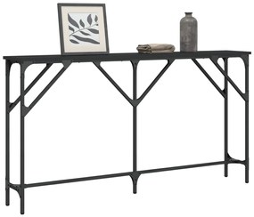 Mesa consola 140x23x75 cm derivados de madeira preto