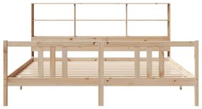 Cama com estante sem colchão 180x200 cm pinho maciço
