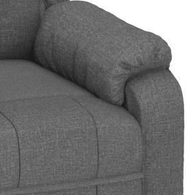 Poltrona de massagens elétrica tecido cinza-escuro