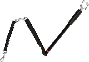 Trela para cão para bicicleta, 124 cm, trela de exercício para cães, fácil de instalar e removível, aço e poliéster, preta