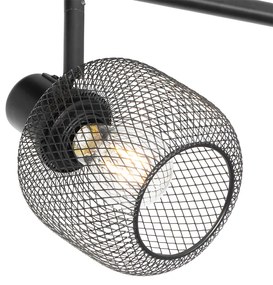 Ponto industrial preto 4-light - Bliss Mesh Industrial