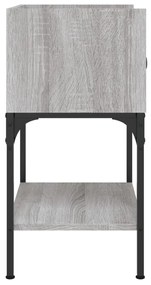 Mesas cabeceira 2pcs 40,5x31x60 deriv. madeira cinza sonoma