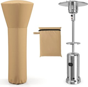 Capa para aquecedor de pátio 220 x 86,5 x 48,5 cm com fecho e bolsa de armazenamento impermeável, à prova de poeira, resistente ao vento, resistente,