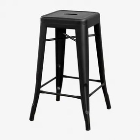 Banqueta Alta Empilhável Em Aço Lix ↑65 Cm & Preto Mate - Sklum