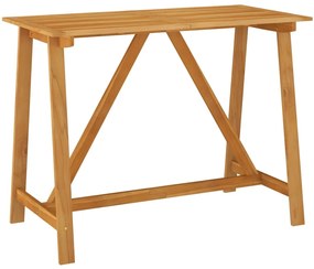 vidaXL Mesa de bar para jardim 140x70x104 cm madeira de acácia maciça