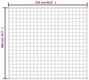 Manta pesada 9 kg 200x220 cm tecido creme-claro
