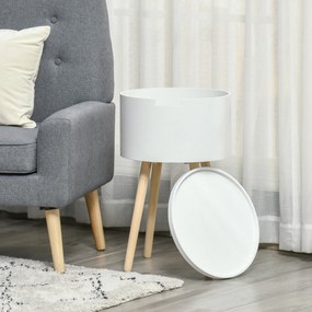 Mesa de Apoio Tamp – Branco – Design Nórdico