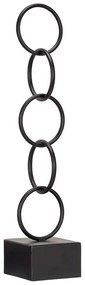 Figura Decorativa Aros Preto Metal (12,5 X 60,5 X 12,5 cm)