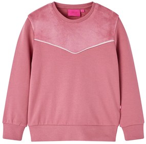Sweatshirt para criança design retalhos de veludo cor framboesa 128