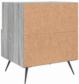 Mesas de cabeceira 2 pcs derivados de madeira sonoma cinza