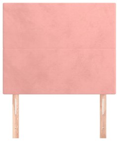Cabeceira de cama 2 pcs veludo 90x5x78/88 cm rosa