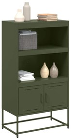 Aparador alto 68,5x38,5x123,5 cm aço verde azeitona