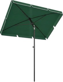 Outsunny Guarda sol Retangular de Jardim 198x130x240cm Chapéu de Sol de Alumínio com Função de Inclinação para Terraço Pátio Verde | Aosom Portugal