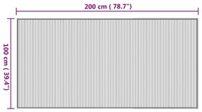 Tapete retangular 100x200 cm bambu cor natural