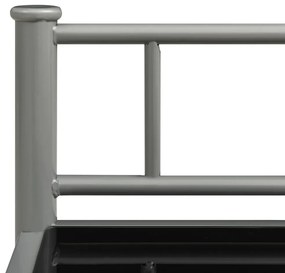 Mesas de cabeceira 2 pcs metal cinzento e vidro preto