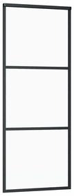Porta deslizante c/ conj. ferragens 76x205cm vidro ESG preto