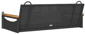Banco baloiço 109x62x40 cm vime PE preto