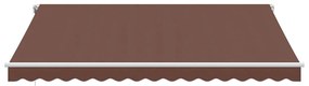 Toldo retrátil automático 400x300 cm castanho