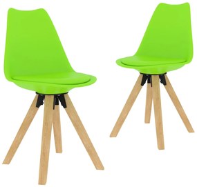 vidaXL Cadeiras de jantar 2 pcs verde
