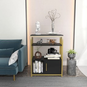 Estante Letos – Antracite e Dourado – 60x80x29,6 cm