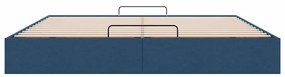 Estrutura de cama otomana sem colchão 160x200 cm tecido azul