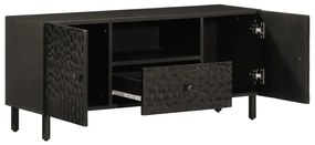 Móvel de TV 105x33x46 cm madeira de mangueira maciça preto