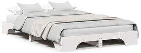 Cama Branca da 120x200 cm em Madeira de Pinho Sólida