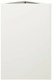 Vaso/floreira de jardim triangular 2 pcs 50x43x75 cm aço branco